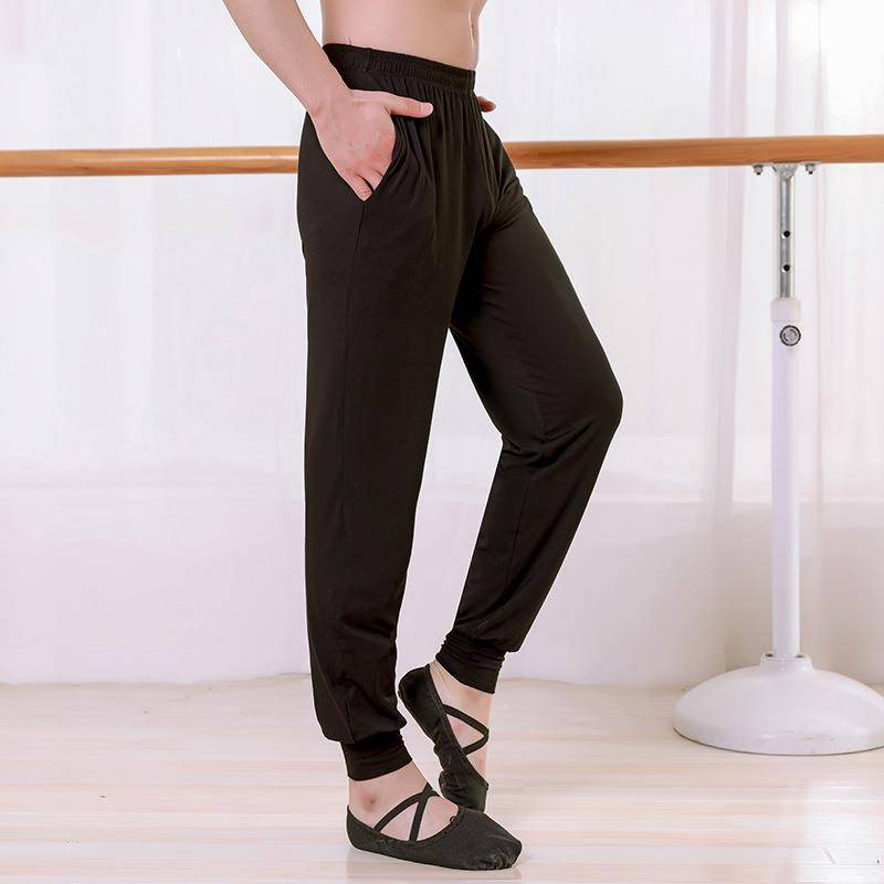 Dance service men's training set new art practice clothes on the modern dance school men's body training uniform black radish pants