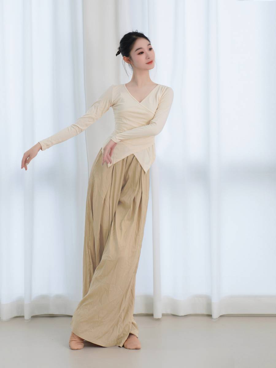 Ji dance dance pants wide -leg pants female Chinese dance modern dance exercise pants classical dance -shaped dress dance dance life exercises
