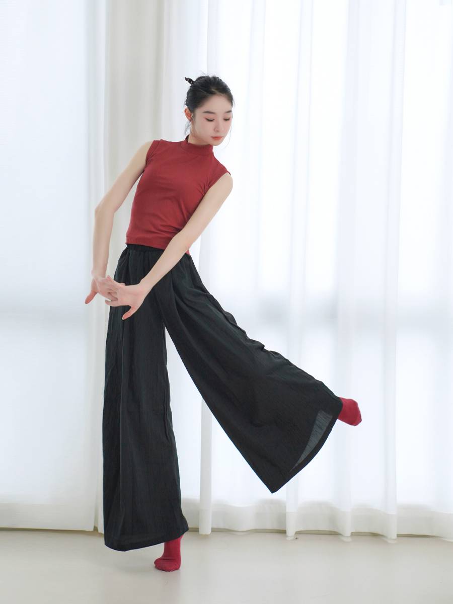 Ji dance dance pants wide -leg pants female Chinese dance modern dance exercise pants classical dance -shaped dress dance dance life exercises