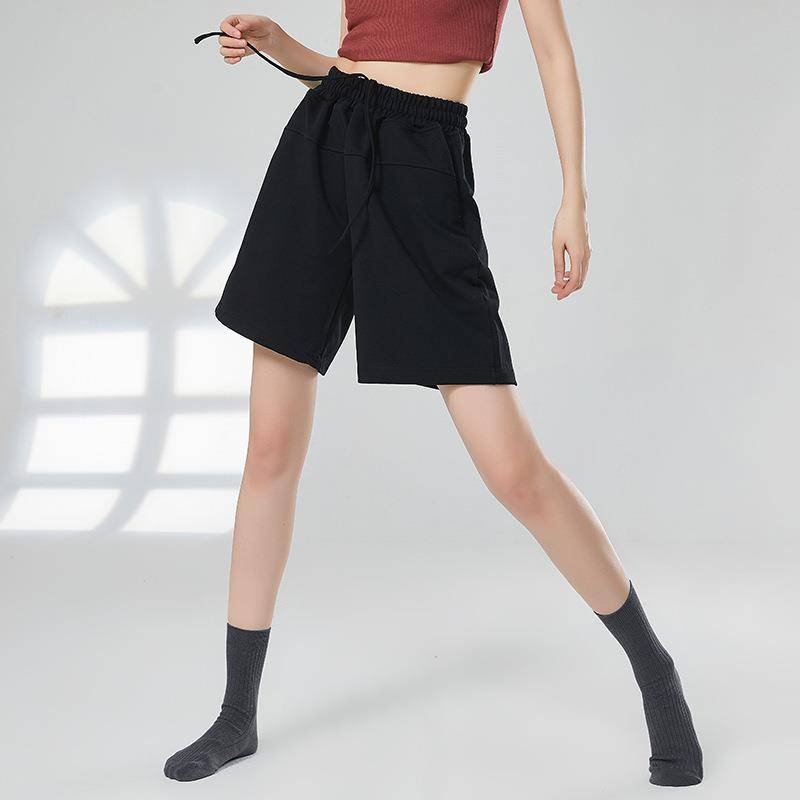 Modern dance summer new female dance pants shorts, high waist wide -leg pants pants leisure training dance pants
