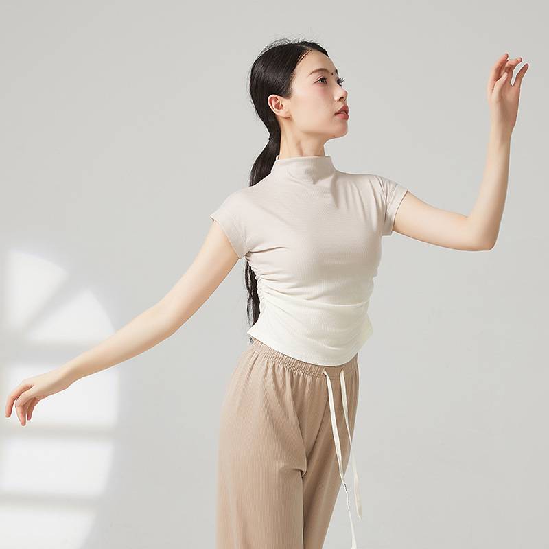 Modern dance top Classical dance clothes female summer gradient short -sleeved exercise training suit Chinese dance adult