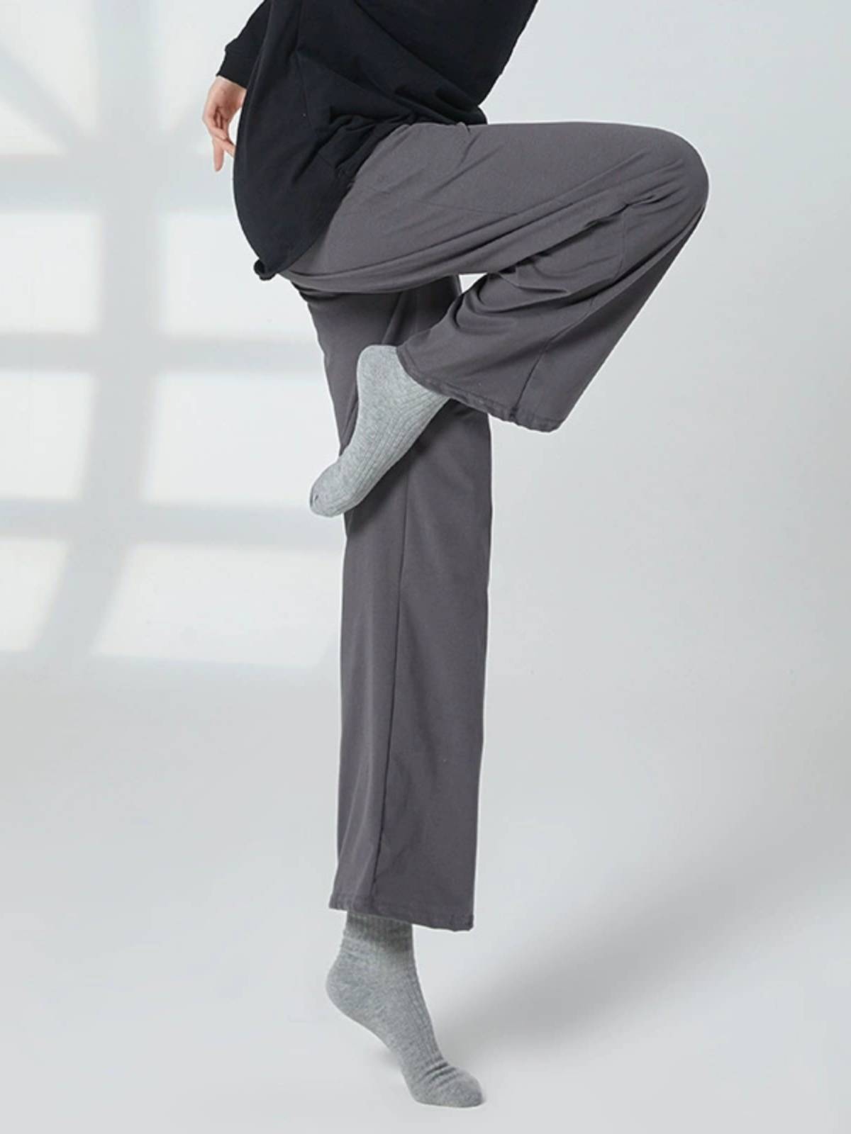 Modern dance pants practice service casual outer wearing loose, thin dance pants, men and women, the same drooping long pants straight leggings