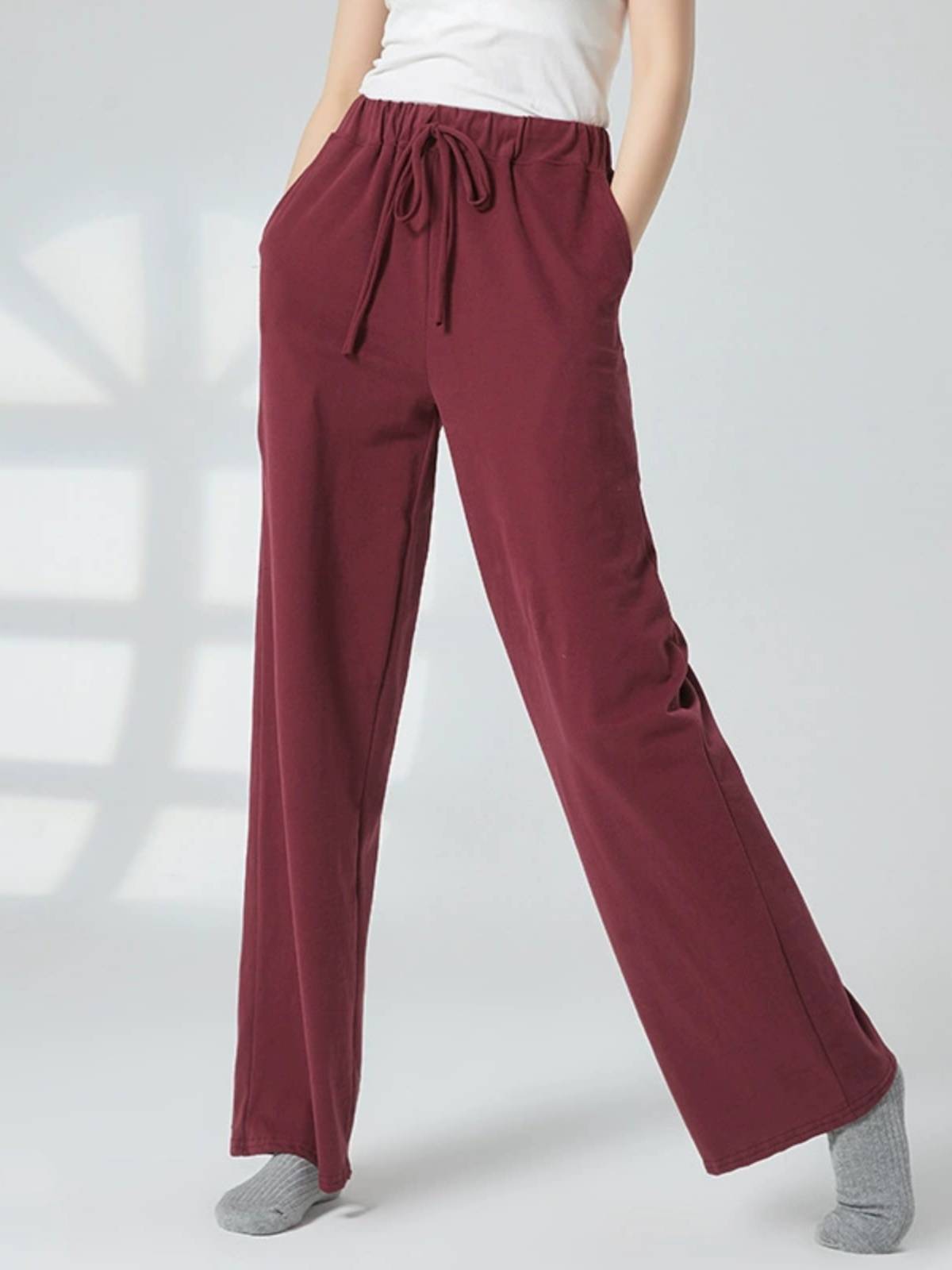Modern dance pants practice service casual outer wearing loose, thin dance pants, men and women, the same drooping long pants straight leggings