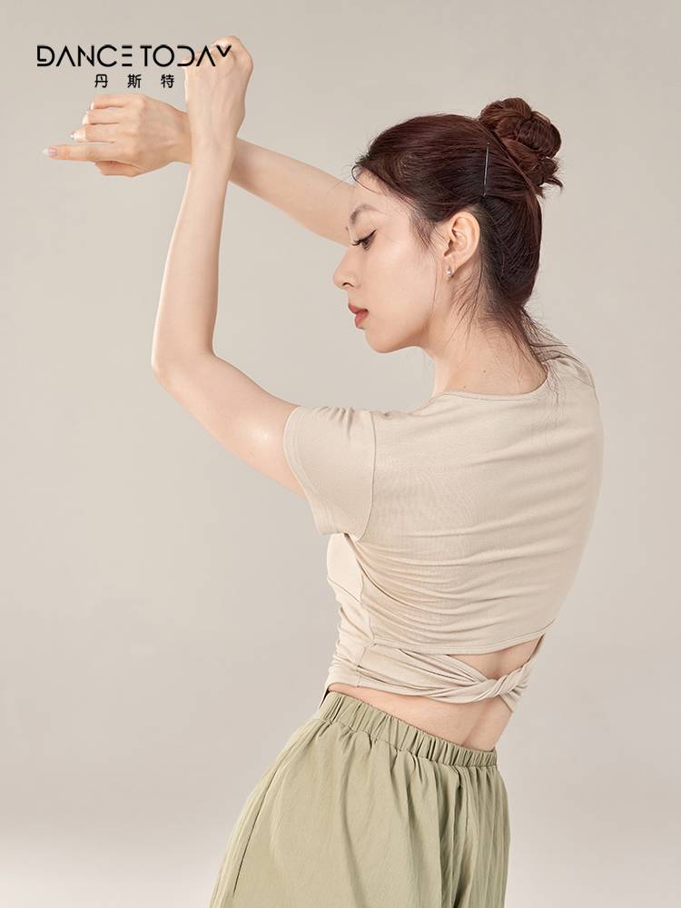 dancetoday classical dance -shaped body exercise uniform summer new top modern dance -back short -sleeved dance service girl