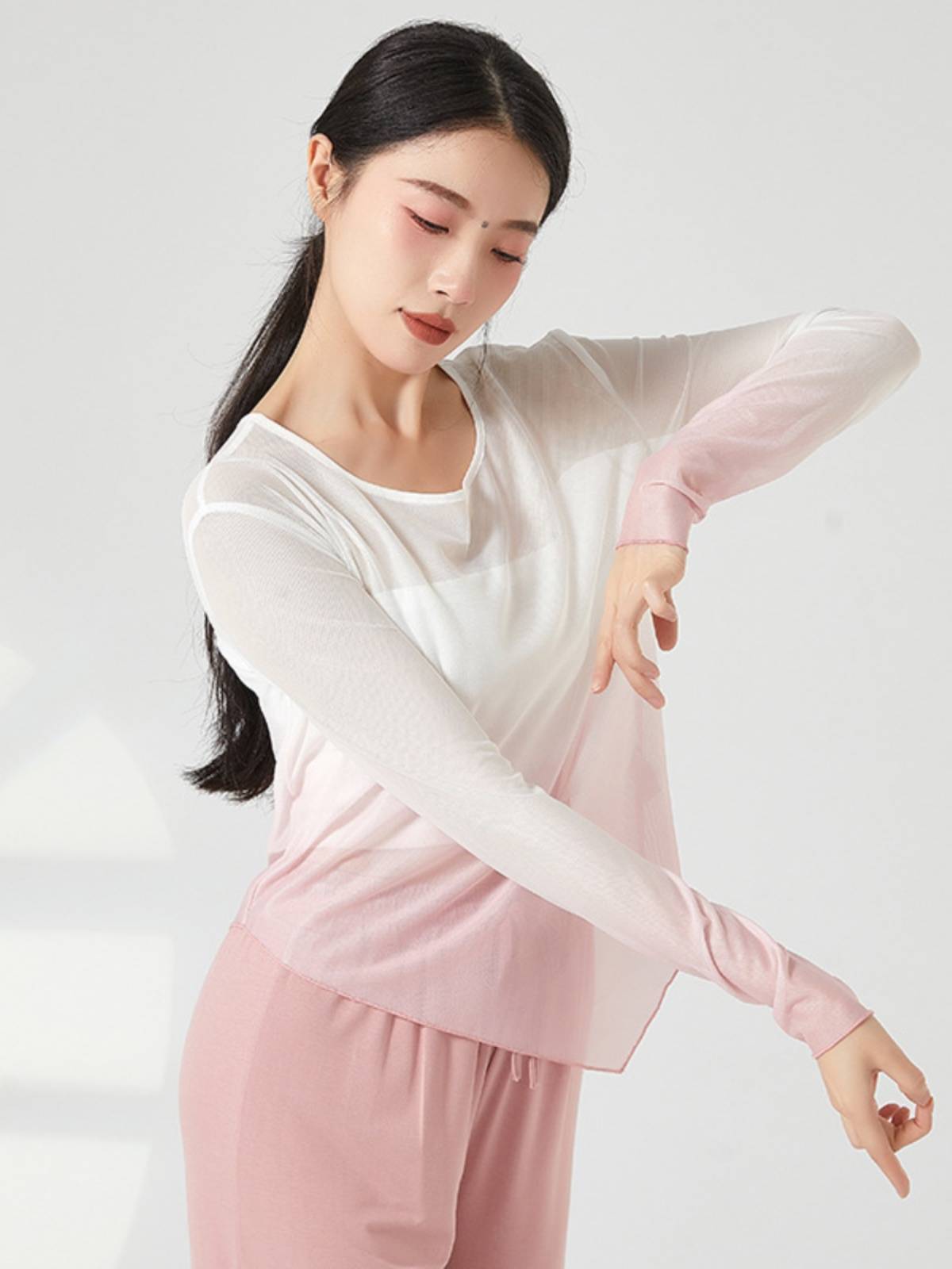Summer Classical Dance Female Jacket Gradient Candid Corner Gauze Chinese Dance Chinese Dance Modern Dance Performance Clothing