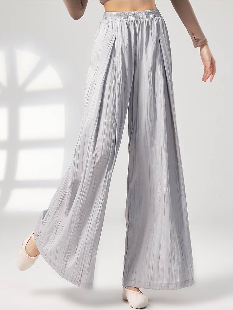 Chinese classical dance pants loose, elegant straight -legged wide -leg pants female spring and summer modern dance -shaped body exercise uniform trousers