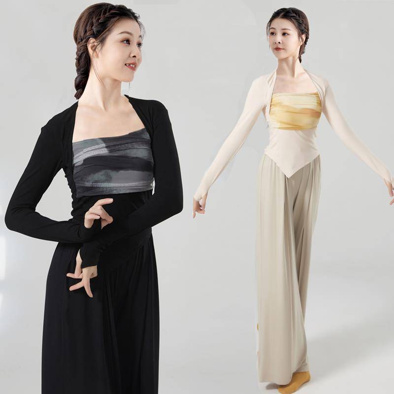 Classical dance service female autumn fashion new Chinese style practice dance dance service modern dance performance service long sleeve top