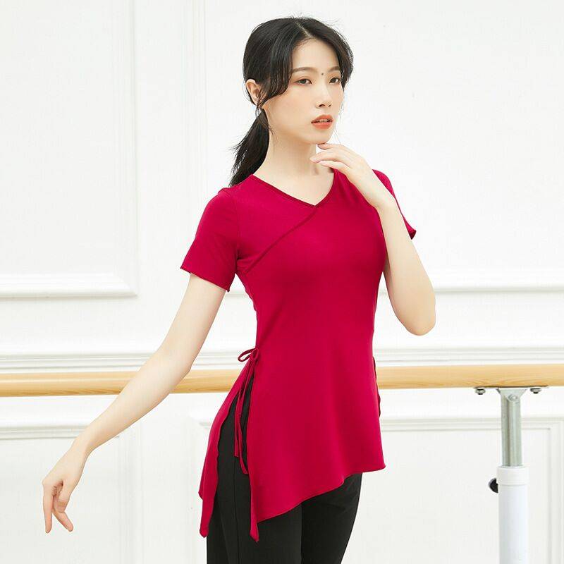 Classical dance body rhyme girl elegant split Modal body Chinese modern dance performance dance practice uniform top