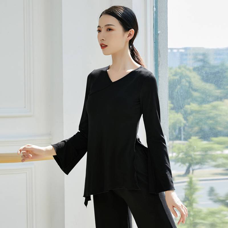 Classical dance body rhyme girl elegant split Modal body Chinese modern dance performance dance practice uniform top