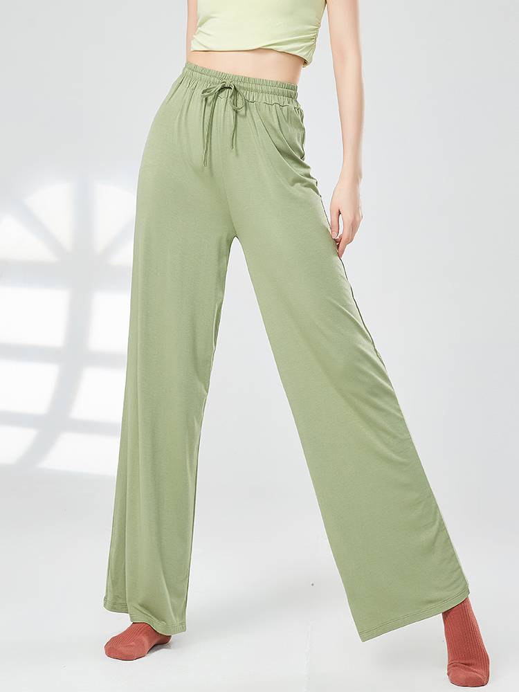 Classical dance exercise girl pants loose wide -leg pants elegant Chinese dance clothing modern dance straight pants