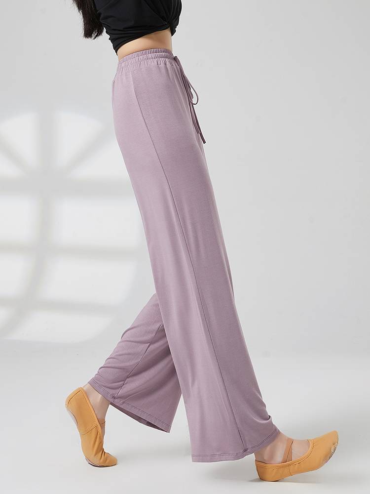 Classical dance exercise girl pants loose wide -leg pants elegant Chinese dance clothing modern dance straight pants