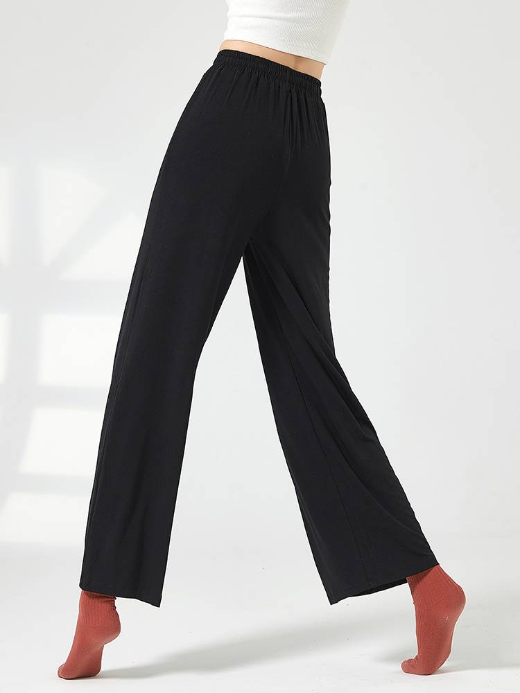 Classical dance exercise girl pants loose wide -leg pants elegant Chinese dance clothing modern dance straight pants
