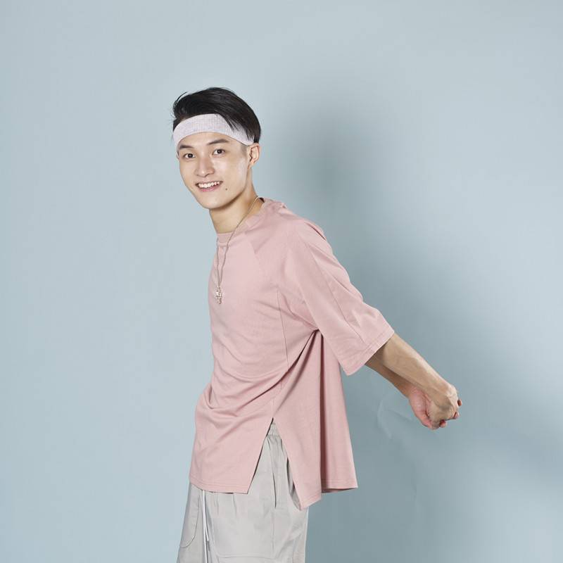 F-19 Modern dance clothing top exercises, short-sleeved high-end round neck full cotton daily leisure men and women loose sports
