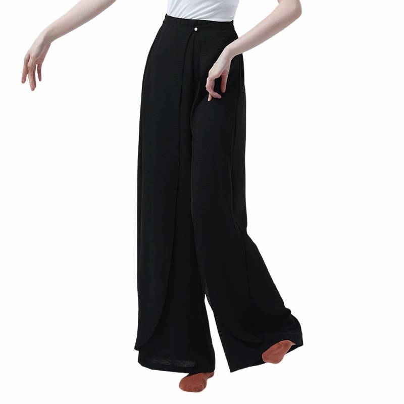 Modern dance pants straight wide leg pants Classical dance exercise suit Yamamoto pants female Chinese dance -shaped clothing
