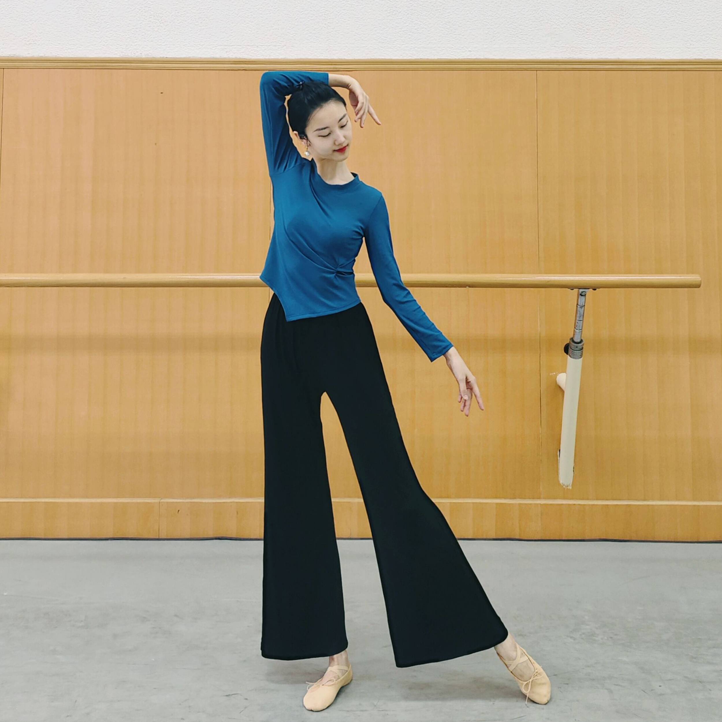 Modern dance wide -leg pants shape pants loose Modal classical practice pants Chinese dance straight pants yoga dance pants