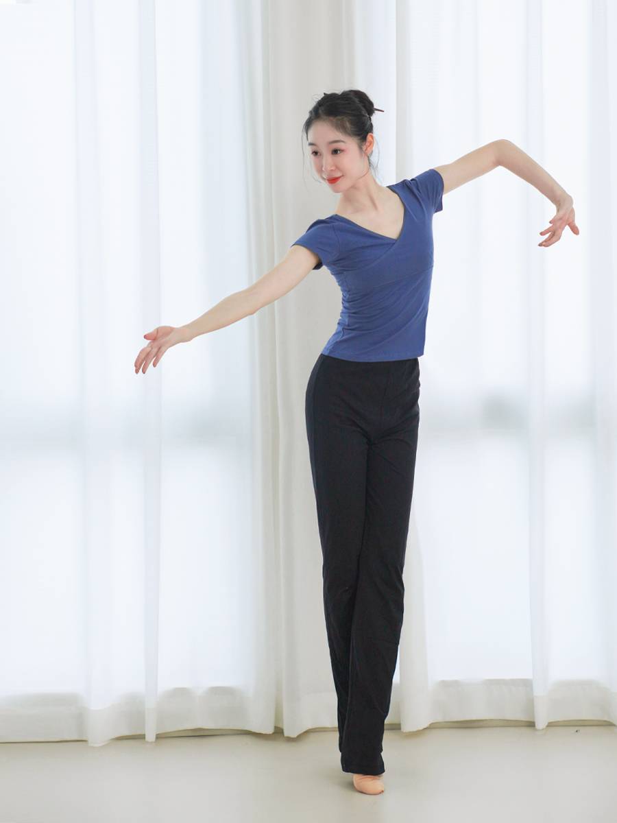 Ji Dance straight dance pants female practice pants, Chinese dance exercise, nylon pants, nylon pants test rating folk dance pants