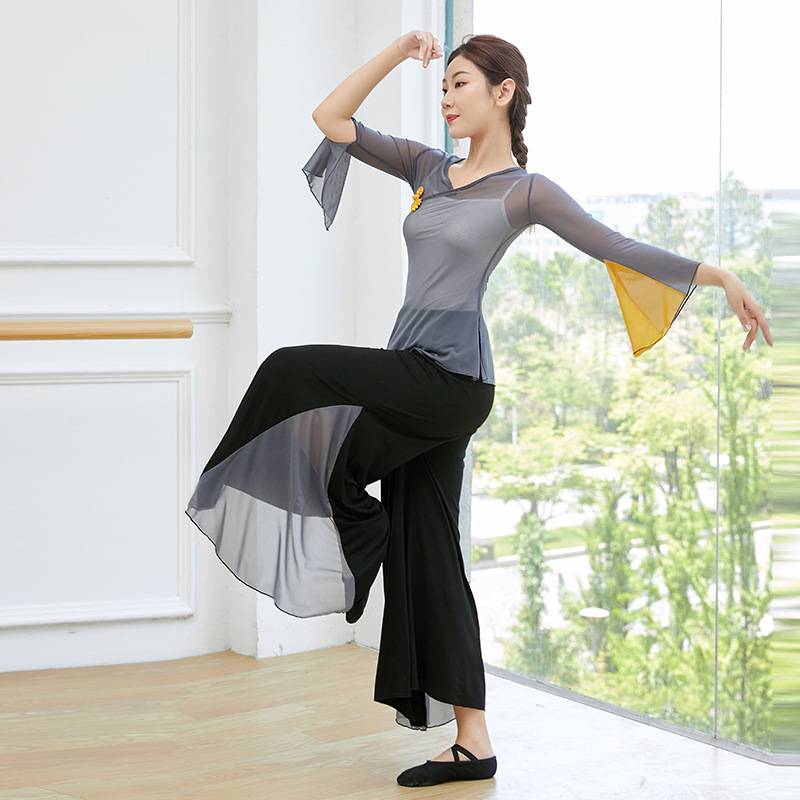 Clearance discount ~ Chinese style practice pants modern dance service female dance performance service national dance wide -leg pants