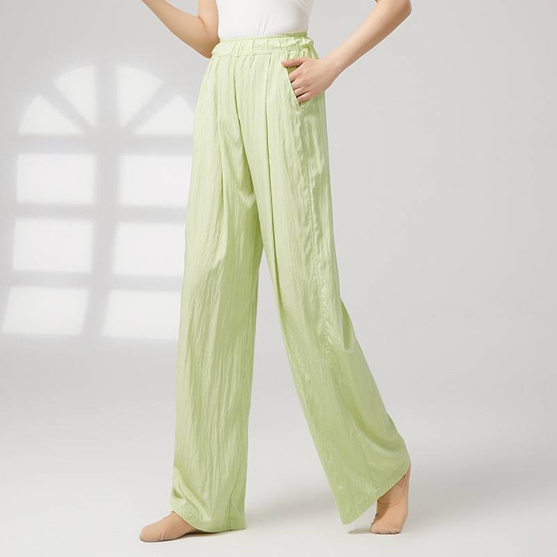 Dance practice pants new high -waisted loose and vertical classical dance wide -leg pants daily pants modern dance