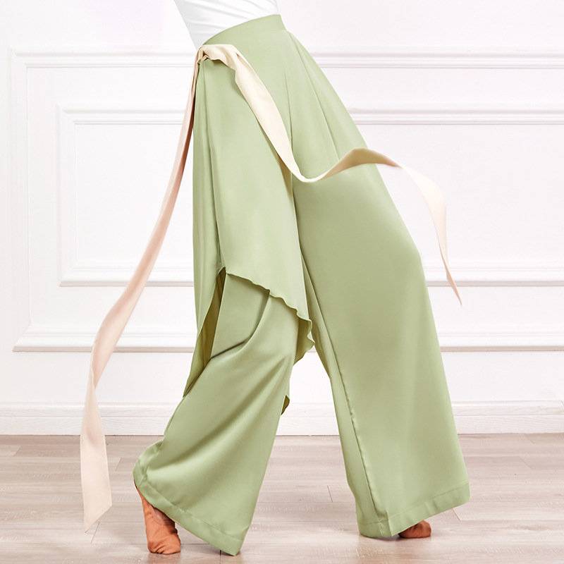 Modern Dance Art Examination Practice Pants Women's Loose and Wide Lead Pants Classical Dance Costume Jazz Play Pine Pine