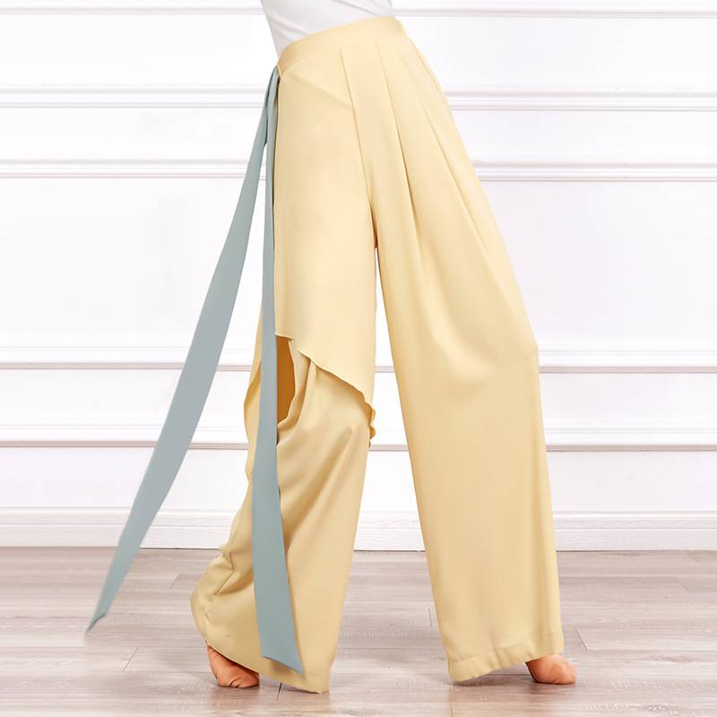 Modern Dance Art Examination Practice Pants Women's Loose and Wide Lead Pants Classical Dance Costume Jazz Play Pine Pine