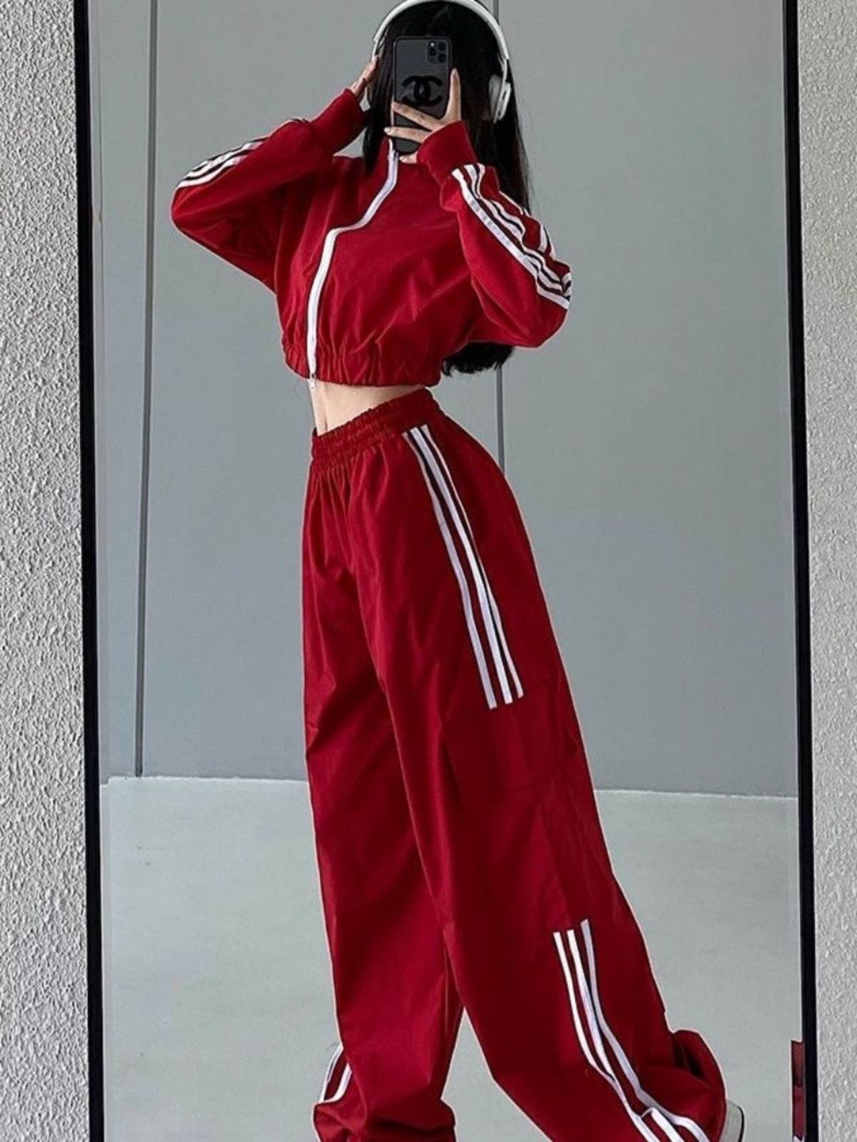 Jazz dance clothing female with a whole set of loose long -sleeved student hip -hop hip -hop adult modern dance performance