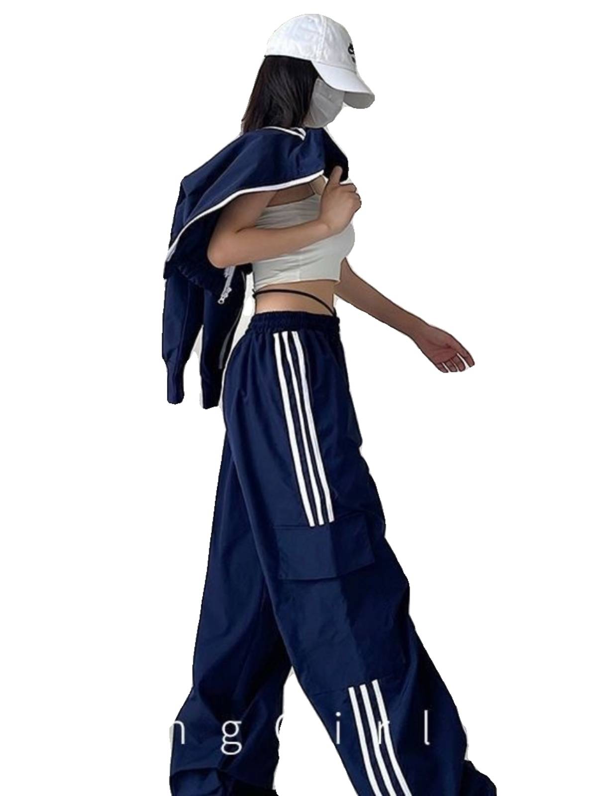 Jazz dance clothing female with a whole set of loose long -sleeved student hip -hop hip -hop adult modern dance performance
