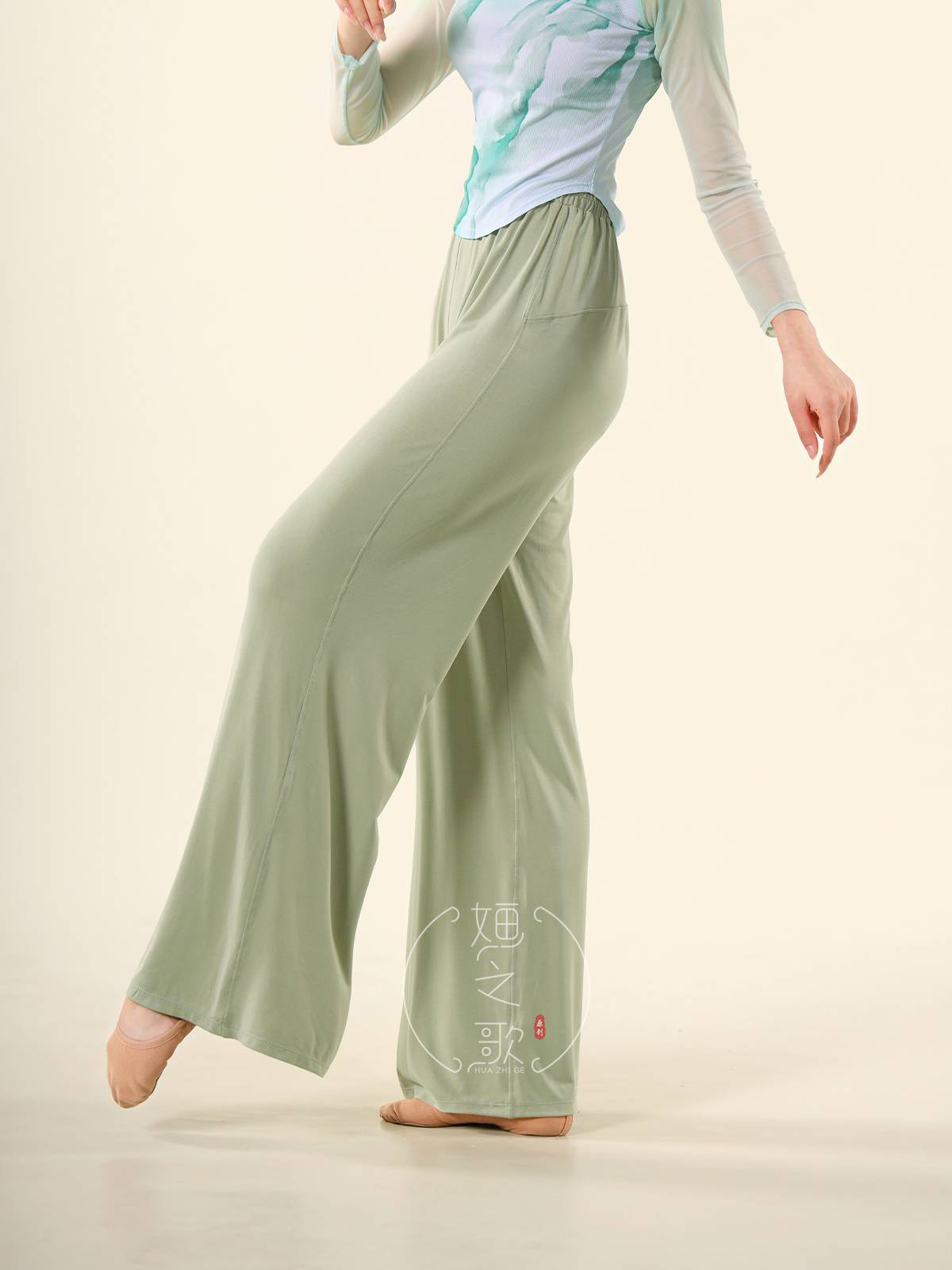 Song of Solid Pants, Song of Hyundai Dance Practice Loose Wide -leg Pants, Daily Training Sensory Pants Dance Pants