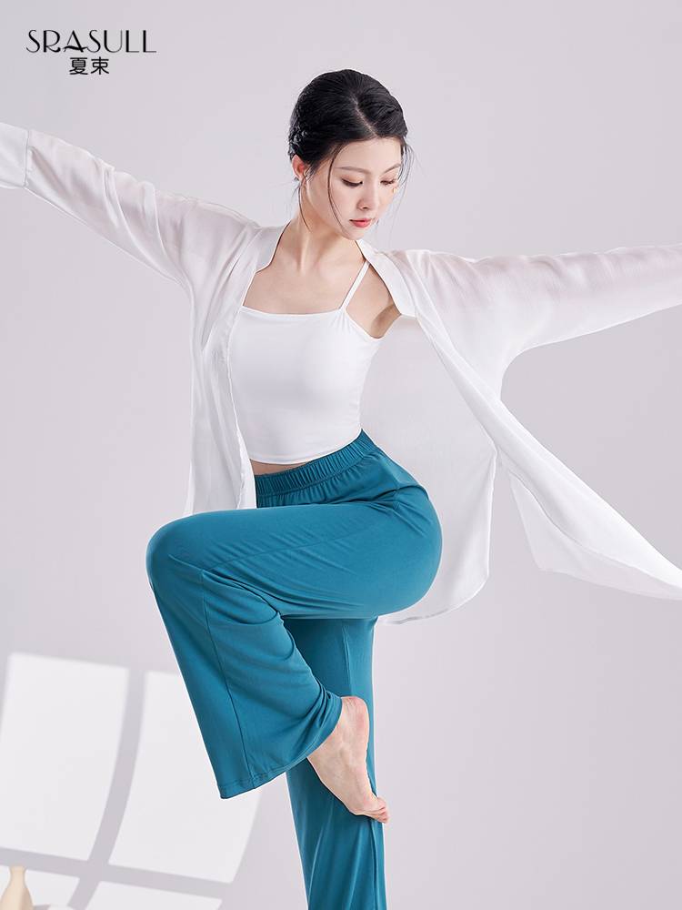 Xia Shu modern dance shirt men and women's elegant sense of Chinese dance top dance teacher dance clothing shirt practice