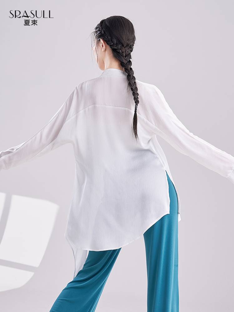 Xia Shu modern dance shirt men and women's elegant sense of Chinese dance top dance teacher dance clothing shirt practice