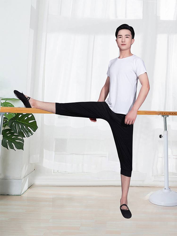 New Student Dance Practice Services Male Pure Color Sports Server Large size radish pants Modern Dance Modal Performance Set