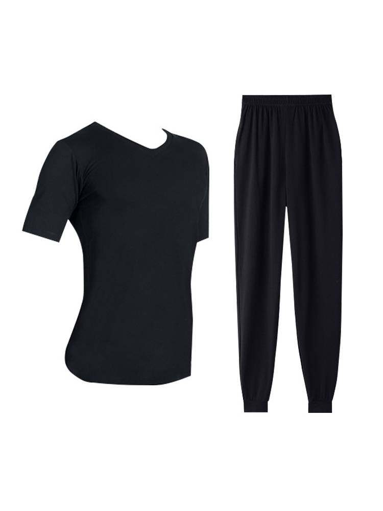 New Student Dance Practice Services Male Pure Color Sports Server Large size radish pants Modern Dance Modal Performance Set