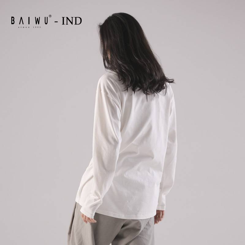 Baiwu Zhao Lei IND modern dance long -sleeved training T -shirt pure cotton men's and women's same practice uniform top 121102003