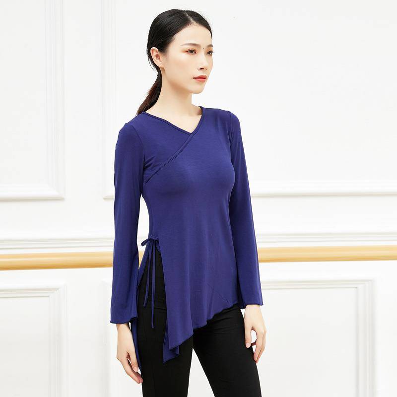 Classical dance clothing top female Chinese modern dance horn sleeve dance dance body dance practice service 230 grams