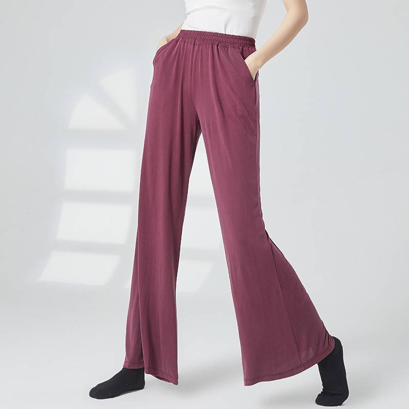 Modern dance straight pocket wide -leg pants classical dance exercise pants children adult dance service professional body training pants
