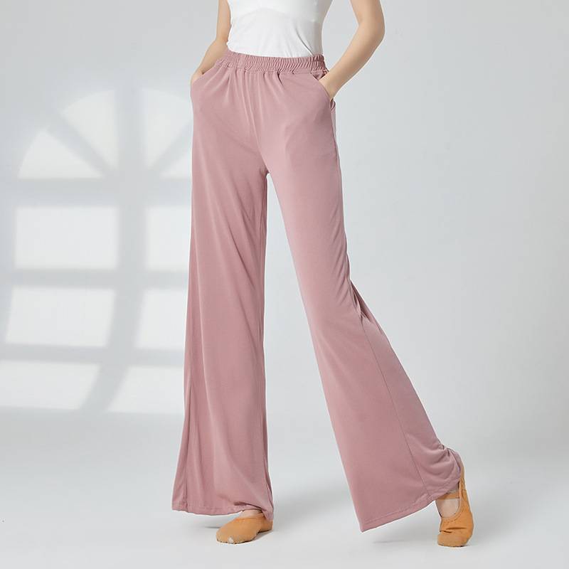 Modern dance straight pocket wide -leg pants classical dance exercise pants children adult dance service professional body training pants