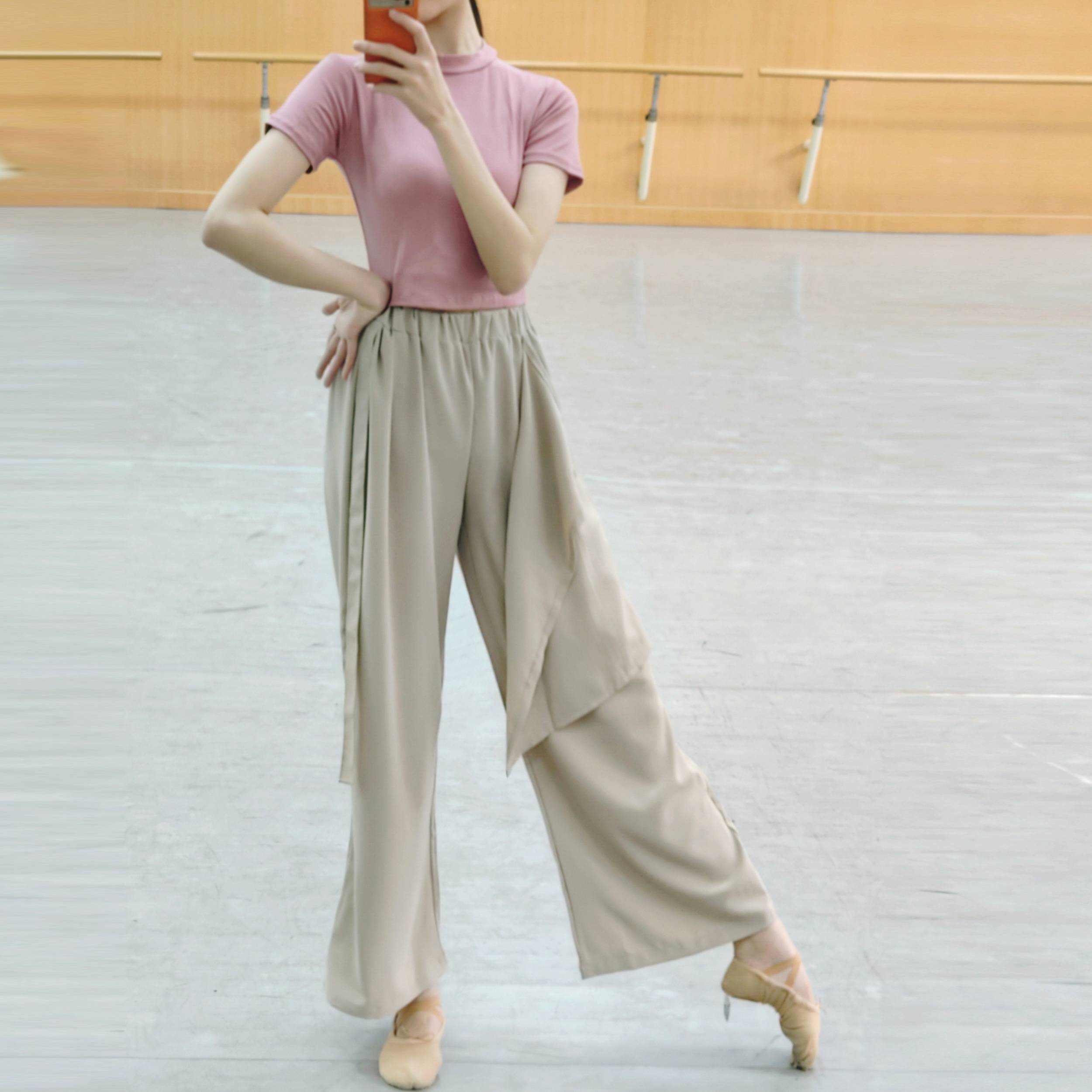 Short dance service T -shirt Modern dance exercise, yoga body training suit ballet short -sleeved shirt summer jazz dance