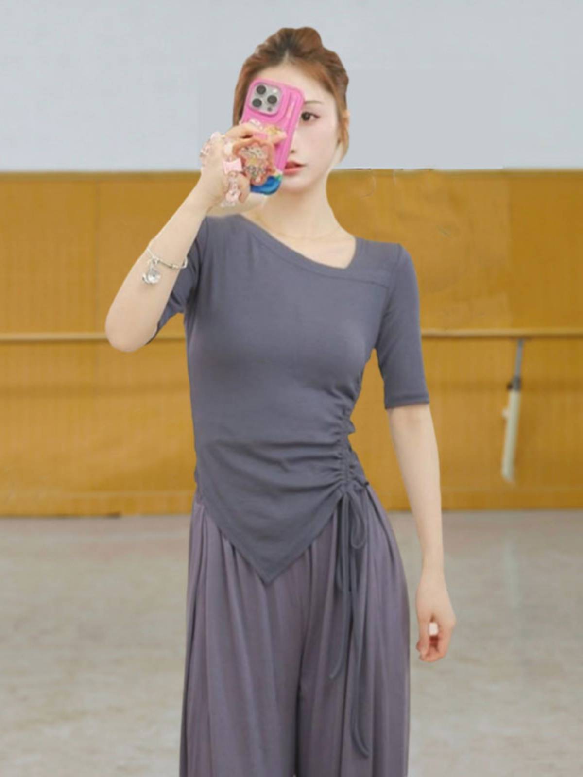 Dance practice service female students art test modern dance -shaped jacket in the sleeve adult Chinese classical dance base training suit