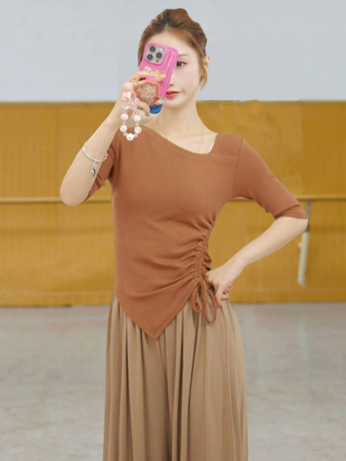 Dance practice service female students art test modern dance -shaped jacket in the sleeve adult Chinese classical dance base training suit