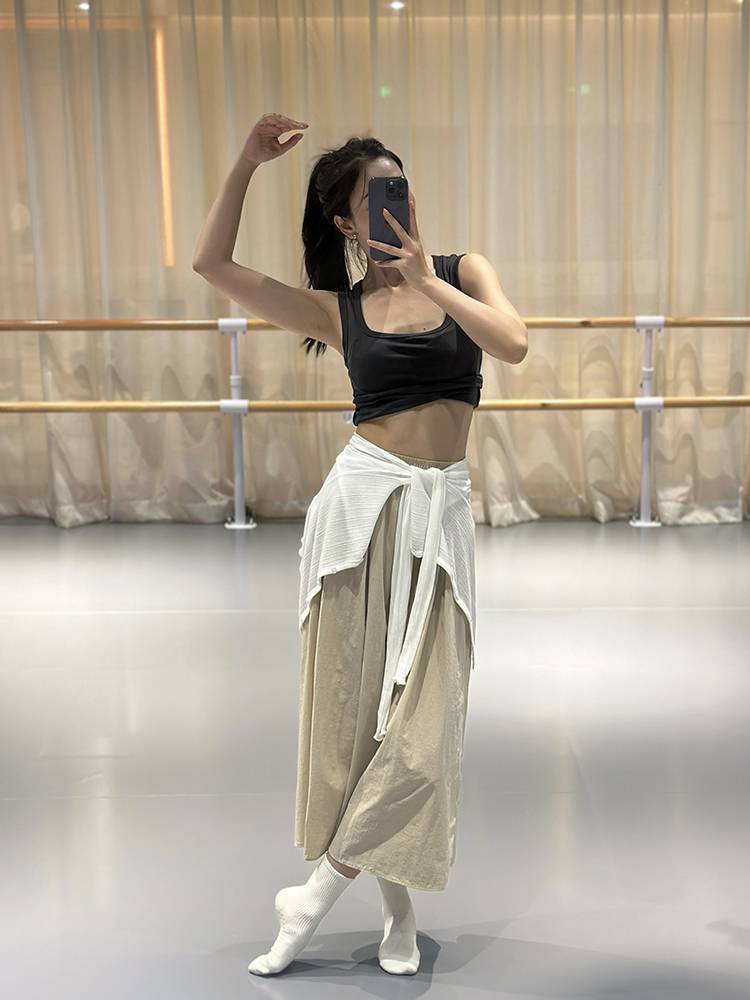 Fang Lingxian dance service summer short -sleeved dance vest Classical dance modern dance exercise fitness service fitness yoga clothing