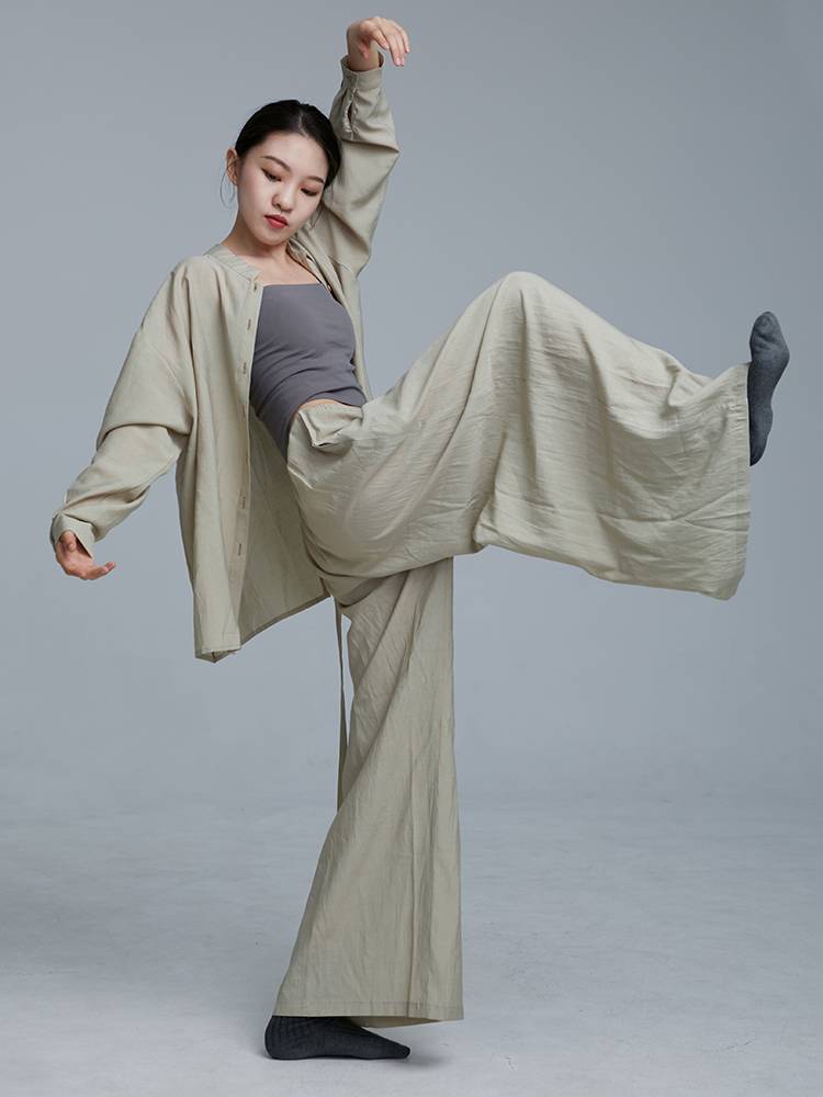Gorgeous show modern dance exercise pants elegant wide leg pants new classical dance exercise uniforms loose professional dance pants