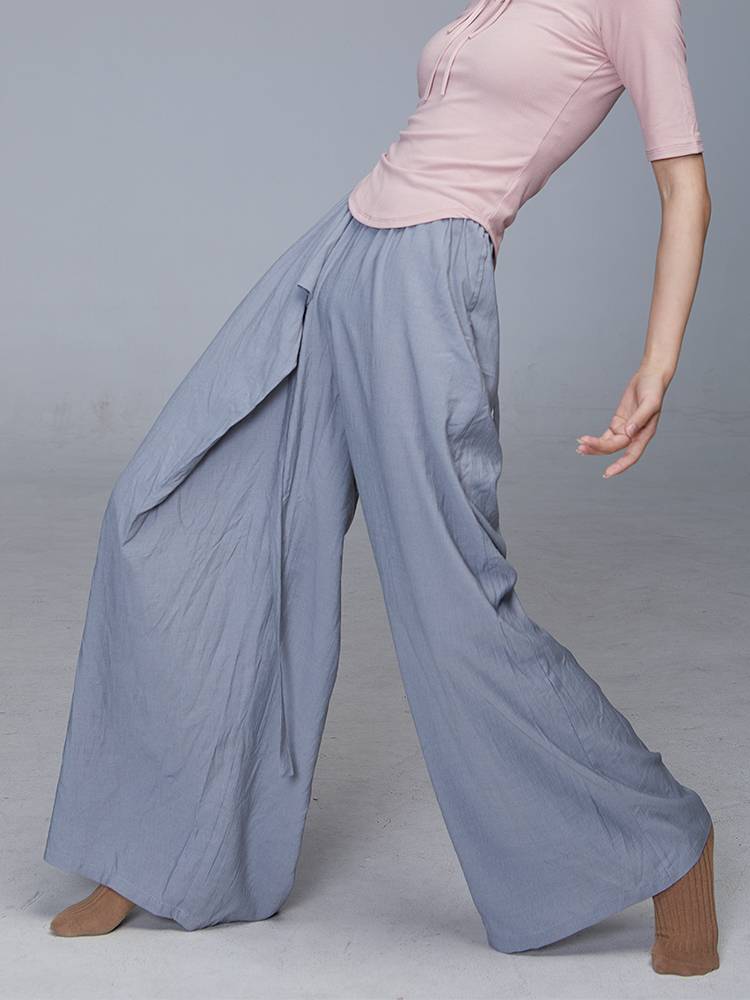 Gorgeous show modern dance exercise pants elegant wide leg pants new classical dance exercise uniforms loose professional dance pants