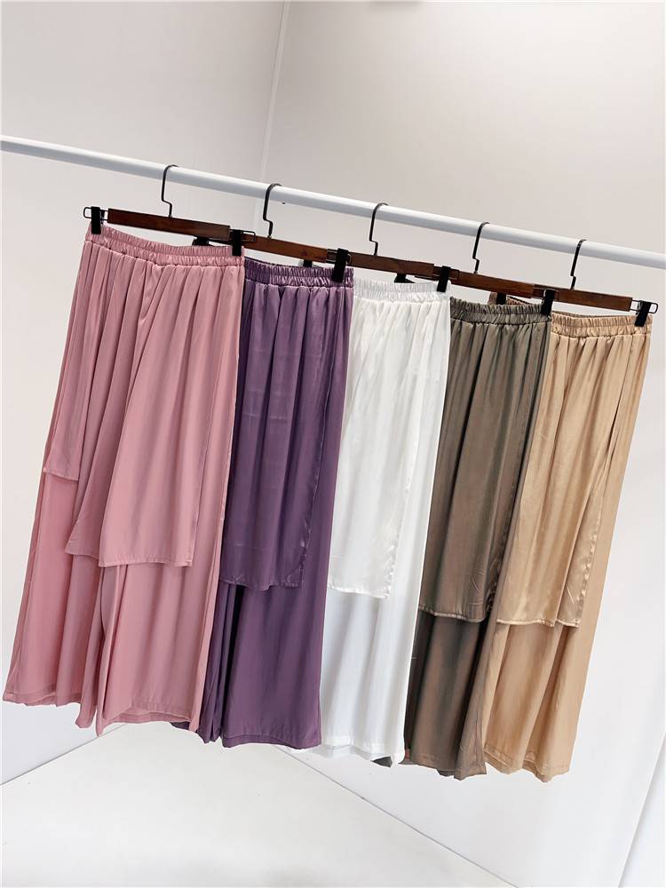 Classical dance exercise suit, loose, elegant wide leg pants, thin and dive pants, Chinese dance pants modern dance exercise pants