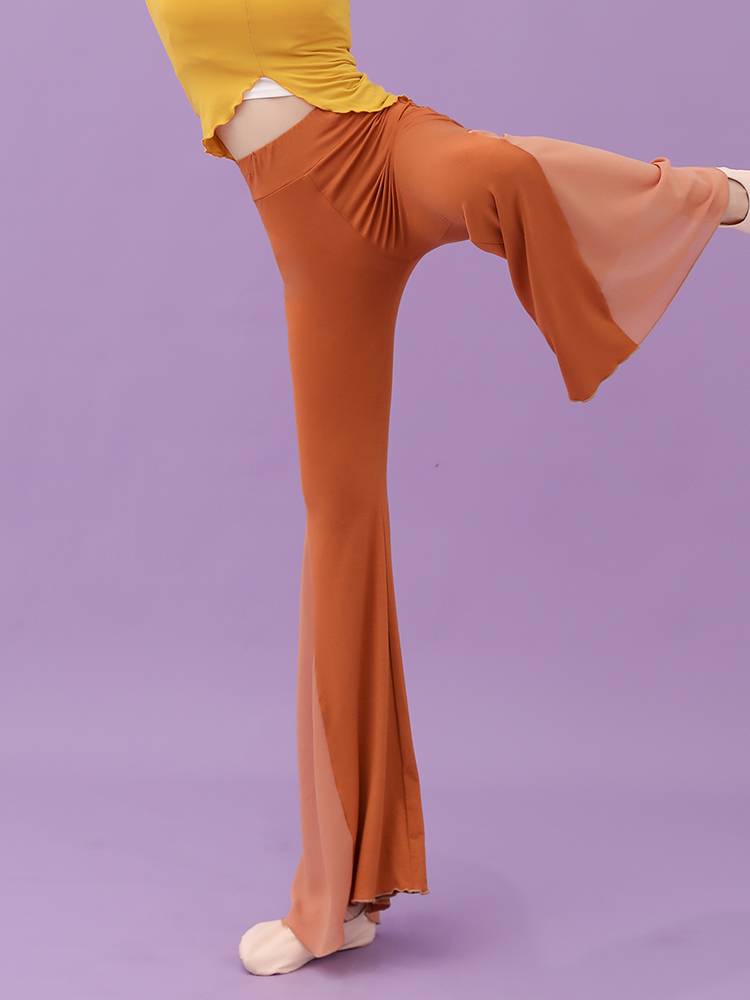 Classical dance clothing female dancing elegant black Modal pants modern dance exercise uniform vertical flared base pants