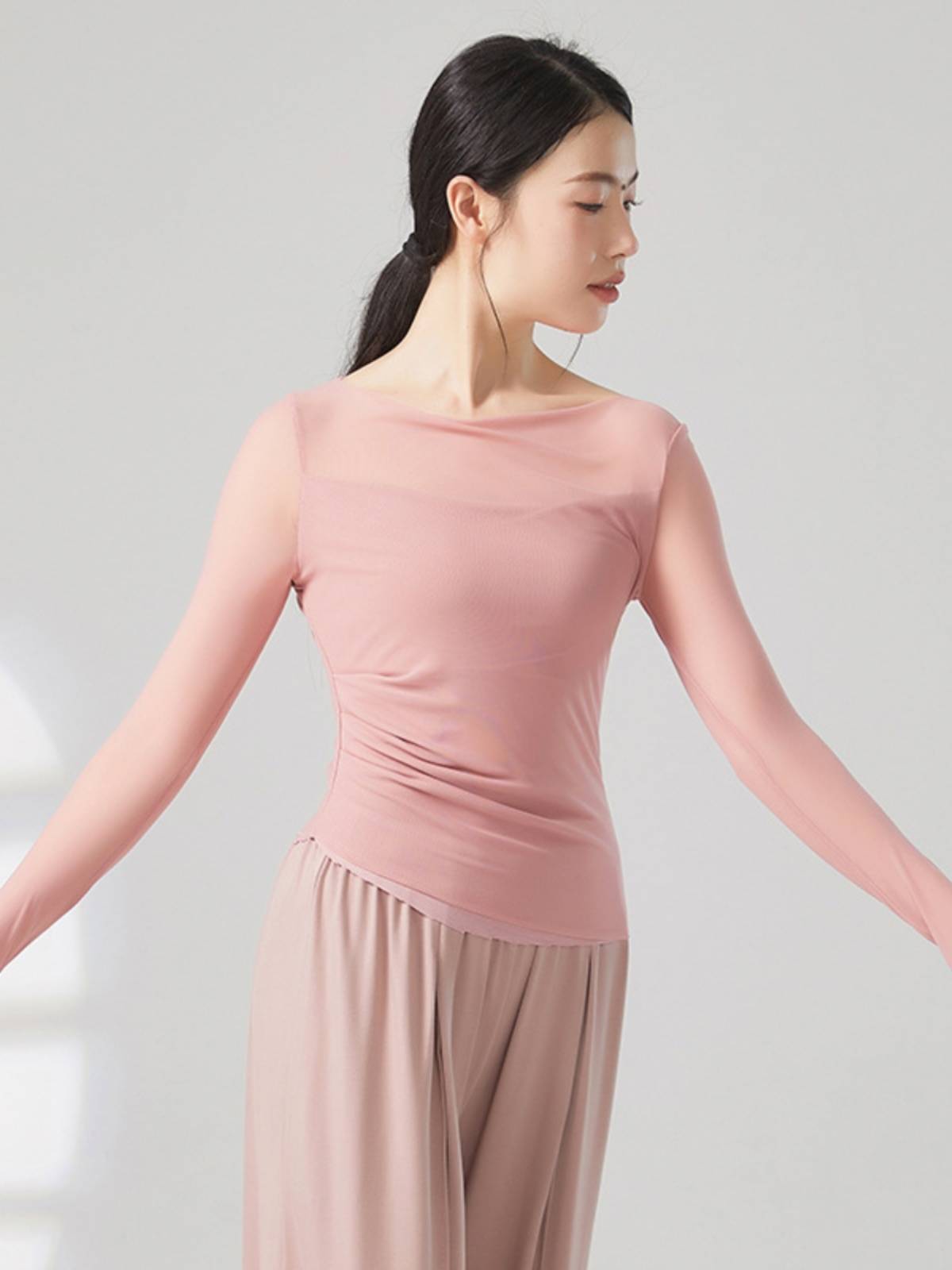 Modern dance dance repair long -sleeved top Chinese dance nation practitioner, self -fit body service female teacher, class