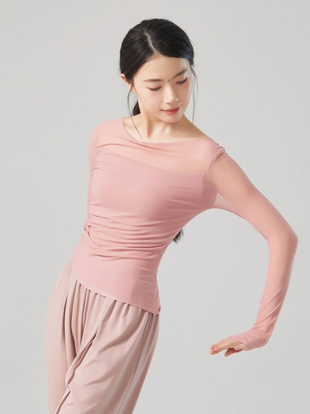 Modern dance dance repair long -sleeved top Chinese dance nation practitioner, self -fit body service female teacher, class