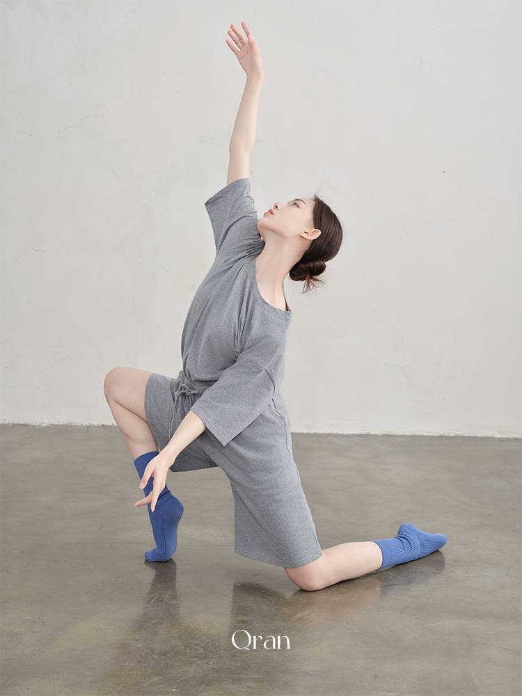 QRAN Modern Dance Short Men and Women Summer Summer Loose Large size Pan Pants Pants Pants High Waist wide Legs