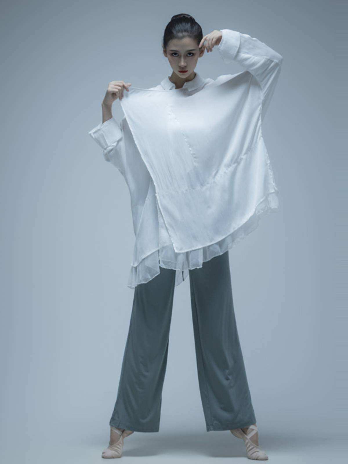 Modern dance shirt dance training suit loose top men's pop dance training clothing classical dance performance clothing