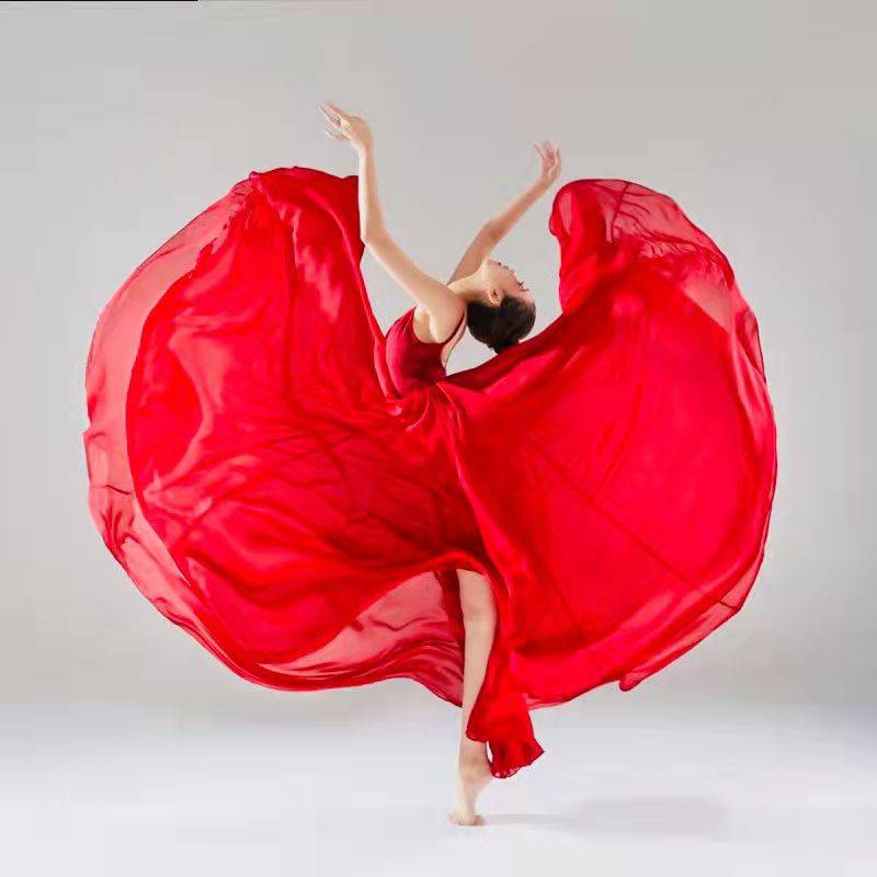 Children's large skirt, half -body skirt 720 degrees classical dance Wanjiang dance modern dance exercise skirt long skirt, elegant yarn skirt