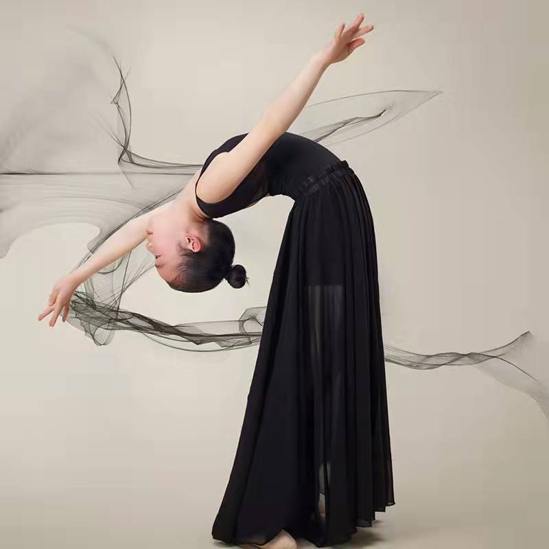 Children's large skirt, half -body skirt 720 degrees classical dance Wanjiang dance modern dance exercise skirt long skirt, elegant yarn skirt