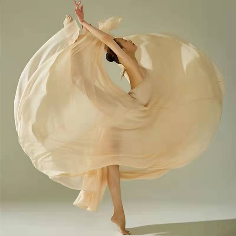 Children's large skirt, half -body skirt 720 degrees classical dance Wanjiang dance modern dance exercise skirt long skirt, elegant yarn skirt